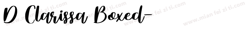 D Clarissa Boxed字体转换